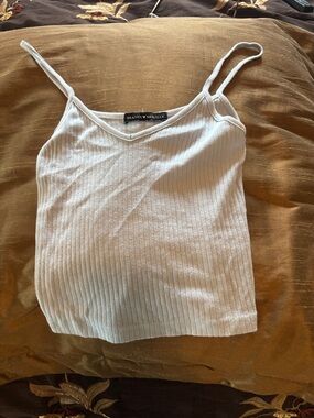 Brandy Melville light blue Ribbed V-Neck Spaghetti Strap Camisole